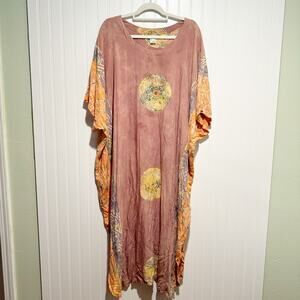 Bali Batiks Printed Maxi Dress Bohemian Beachy Relaxed Size 2X